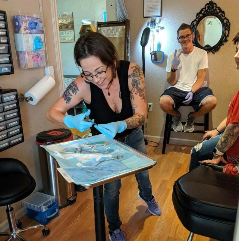 Sterile Piercing at Hippie Hoops and Holes Body Piercing studio, Nampa Idaho